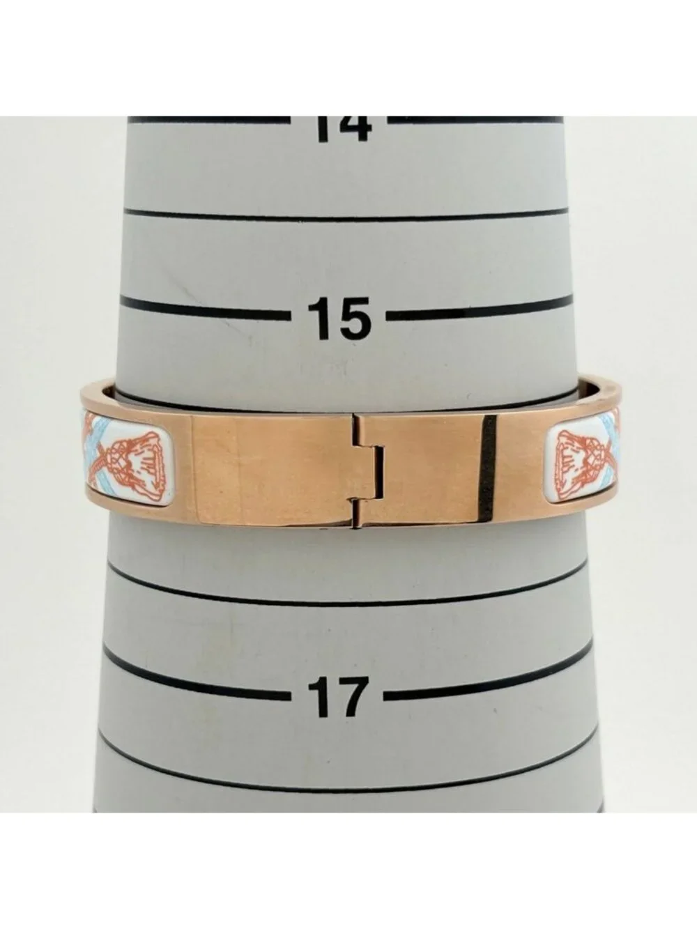 Hermes Click Bangle Cloisonne Grand Apala Rose Gold Multicolor Bracelet